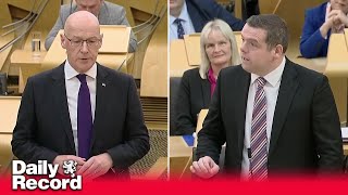 Douglas Ross attacks John Swinney for record number of young people not in work FMQs [upl. by Eissak]