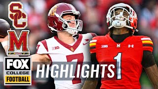 USC Trojans vs Maryland Terrapins Highlights  FOX College Football [upl. by Sill]