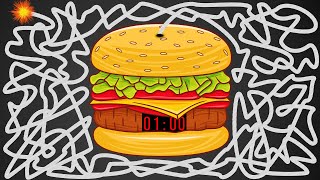 1 Minute Timer Bomb BURGER 🍔 [upl. by Anelle233]