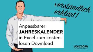 Excel Jahreskalender 2019 und weitere Jahre inkl Ferien Feiertagen und Geburtstagen zum Download [upl. by Assilanna420]