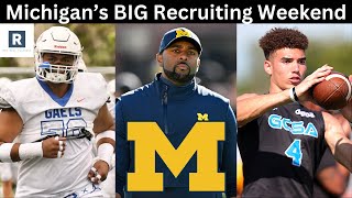 Michigan Football Hosts MASSIVE Recruiting Weekend  Michigan Football Recruiting News [upl. by Estis]