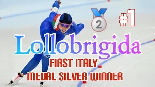 Beijing Olympics Lollobrigida won silver in speed skating  First Silver  Francesca Lollobrigida [upl. by Singer]