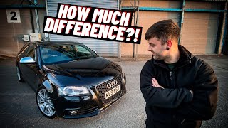 LOWERING MY AUDI A3 8P SO MUCH BETTER [upl. by Haggar545]