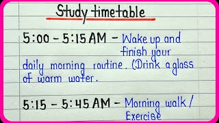 Best timetable for class 12th  Study routine for class 12th  Topper student time table [upl. by Eeniffar499]