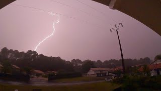 📸⚡Orage du 20 juillet 2024 à Tarnos 4K [upl. by Weidar]