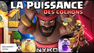 la Puissance des Cochons Compo Hdv 16 Twin Hog 2024 sur clashofclans [upl. by Duyne]