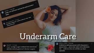 How to Remove Underarm Darkness  Underarm Care  Malayalam  Parvathy R Krishna [upl. by Vere416]