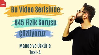 Dört Dörtlük Fizik Madde ve Özkütle Test4 PDF [upl. by Matheson]