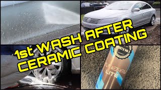 Maintenance Wash on a Ceramic Coating  Synergy Lite 1 month on [upl. by Thorlie]