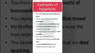 Hyperbole  Examples of Hyperbole  shorts theeducationalspan figureofspeech [upl. by Roe623]