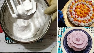 গরমে ক্রিম গলে যাবেনা এইভাবে তৈরি করলে  whipped cream frostingwhipped cream recipe [upl. by Olaf465]