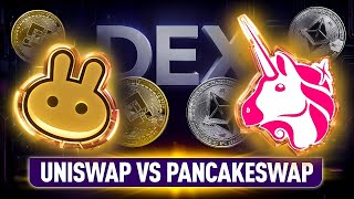 Uniswap amp PancakeSwap Explained Low Fees or High Volume DeFi Showdown [upl. by Htebarual]