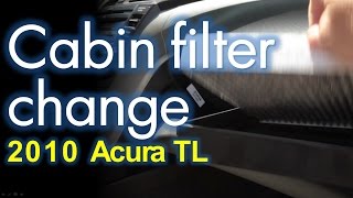 2010 Acura TL Cabin Filter Repalcement [upl. by Lacie]