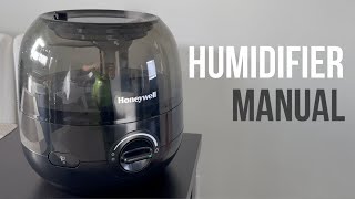 Honeywell HUL525BC Mini Mist Ultrasonic Cool Mist Humidifier ½ Gallon Unboxing amp Set Up Manual [upl. by Eissirk]