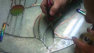 How to stained glass soldering clear disc 1b [upl. by Akemad]