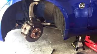 350Z Front Wheel Bearing Replacement [upl. by Enortna]