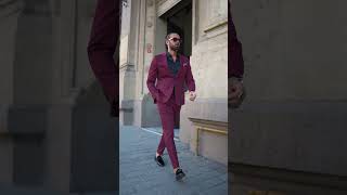 Burgundy Brilliance Tuxedo Suit for Men  Fall amp Winter Elegance [upl. by Hayley774]