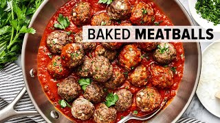 Easy Meatballs Recipe  in a homemade marinara sauce [upl. by Dalt632]