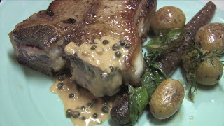 Gaspars Veal Chop w Green Peppercorn Sauce [upl. by Romanas476]