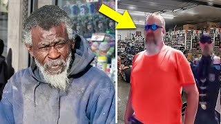 Black Homeless Man Gets Refused From Motorbike Store Then Bikers Appear amp Do The Unimaginable [upl. by Naveb]