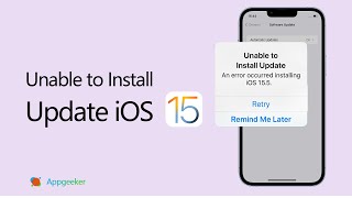 iOS 155 Unbale to Install Update Fix iOS Downloaded But Won’t Install or Stuck [upl. by Dace124]