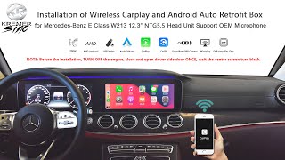 Wireless Carplay amp Android Auto Retrofit Box for Mercedes Benz E Class W213 123quot NTG50 2019 Model [upl. by Thamora]