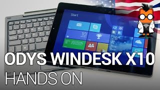 Odys WinDesk X10  Cheap Transformer style 2in1 tablet hands on ENG [upl. by Haila]