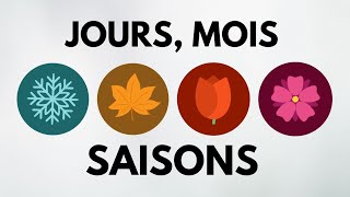 Apprendre les jours de la semaine mois et saisons en Anglais Du français à langlais [upl. by Strickman706]