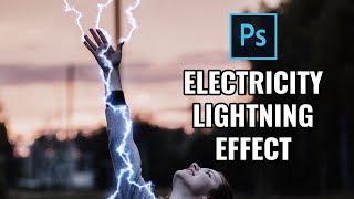 Electricity Lightning Effect  Photoshop Tutorial Manipulation [upl. by Kurtz]