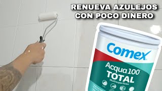 COMO PINTAR AZULEJOS DE BAÑO O COCINA DE FORMA FACIL [upl. by Ramraj]