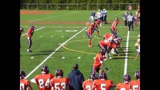 Stepinac JV  Brandon Colemans 35 yd TD run against Xaverian [upl. by Neeroc890]