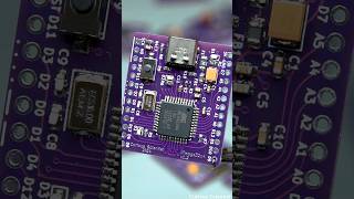 ATmega32u4 custom microcontroller printedcircuitboard soldering [upl. by Alaham]