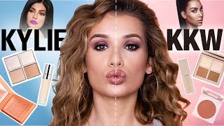 KKW vs KYLIE Full Face Comparison Whats Better [upl. by Eterg]