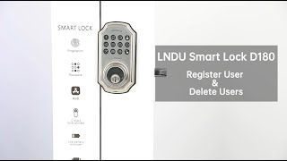 LNDU D180 Register users amp Delete users [upl. by Ainyt]