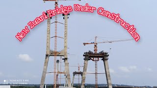 New Zuari Bridge  Pylon Under Construction [upl. by Nnairret924]