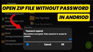 Open Zip File Without Password  Unlock Password Protected Zip File [upl. by Torrence]