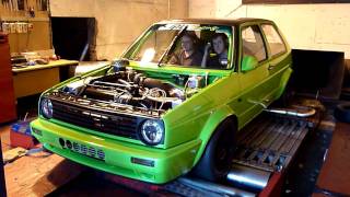 MK2 GTi Golf  AWD 20V 7566hp 18t Dyno Run [upl. by Lustig]