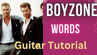 quotWordsquot by Boyzone Guitar Tutorial 🎸  Play Like a Pro Chords amp Strumming Patterns [upl. by Fitzger]