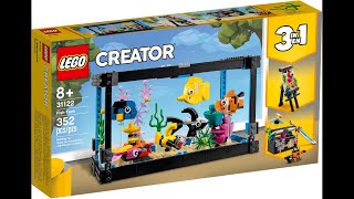 LEGO Instructions  Creator 3in1  31122  Fish Tank  All 3 books [upl. by Enial]