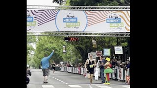 Jordan Bendura first to cross the Ukrops Monument Avenue 10K finish line [upl. by Glynnis]