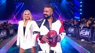 Andrade El Idolo with CJ Perry Entrance  AEW Collision November 11 2023 [upl. by Erdied929]