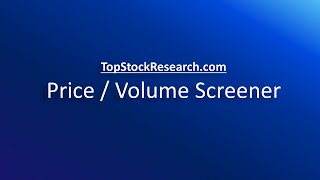 PreScreener Overview Part 2  Price amp Volumed based Screener [upl. by Reube]