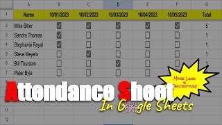 Attendance Sheet in Google Sheets [upl. by Duff]