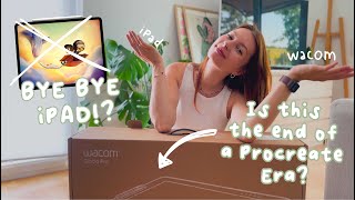 WACOM CINTIQ PRO 24  UNBOXING  INSTALLATION  FIRST IMPRESSIONS  Giving up my iPad [upl. by Goodson760]