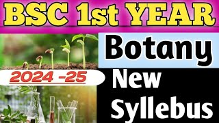 bsc 1st year botany syllabus 2024 bsc botany video [upl. by Henri]