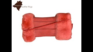 Sheepskin muff hand warmer pink [upl. by Thagard591]