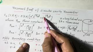 Circular Cavity Resonator Resonant Frequency Derivation  Lec14  Resonator  R K Classes [upl. by Nelubez488]