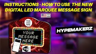 How to use the digital LED marquee message board sign [upl. by Enimsay]