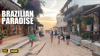 Jericoacoara Brazil 🇧🇷 Sandy Streets Stunning Golden Hour Walk ☀️ 2023 4K HDR Walking Tour [upl. by Tallbott]