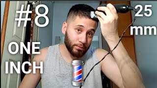 What Number 8 Hair Clipper Guard Looks Like  Revisited [upl. by Eenafit]